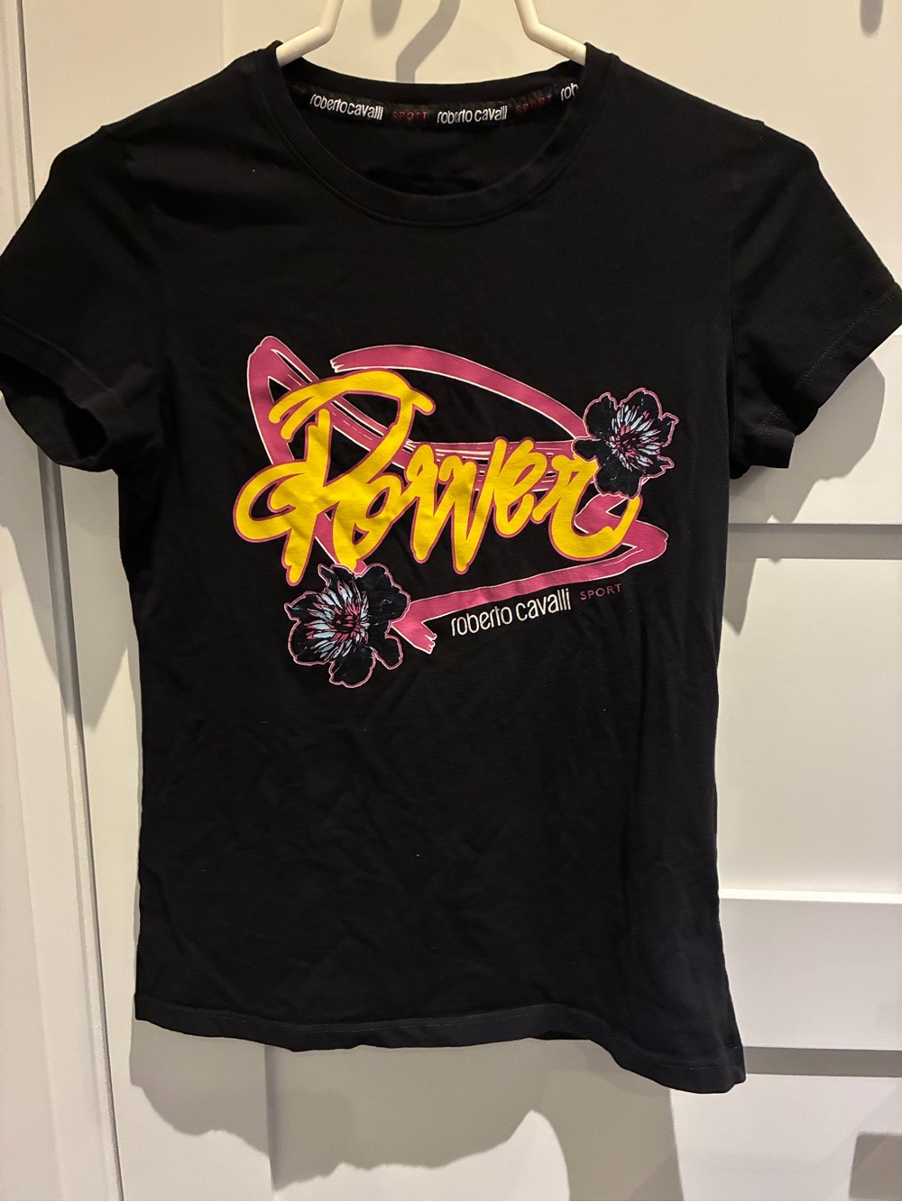Roberto Cavalli Sport 90s Y2K “flower power” T-shirt SZ medium VTG